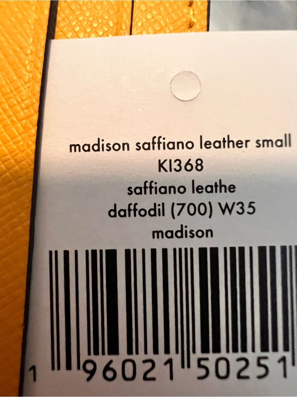 kate spade daffodil yellow Madison Saffiano Leather Small Key & Card Holder